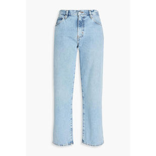 女士 高腰直筒牛仔裤 牛仔长裤 短款 Hang FRAME