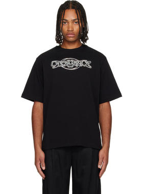 Casablanca 男士 T恤 黑色 Chrome Oversized T 恤