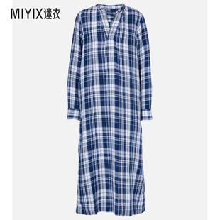 拉夫劳伦 女 迷衣时尚 Ralph 连衣裙 Lauren 亚麻长款 Polo Plaids