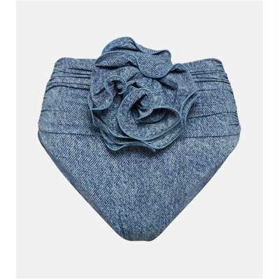 Magda Butrym 女士 比基尼 denim-printed 花饰下装