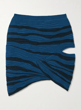 DONDE ESTEBAN 女士 迷你裙 Magdalena 剪口罗纹棉质迷你半身裙