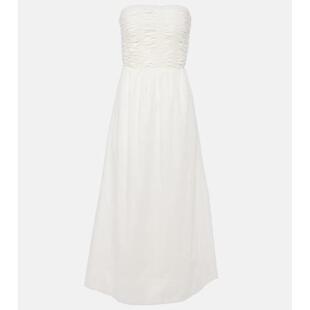 Faithfull the Brand 女士 中长连衣裙 Dominquez 抹胸棉质