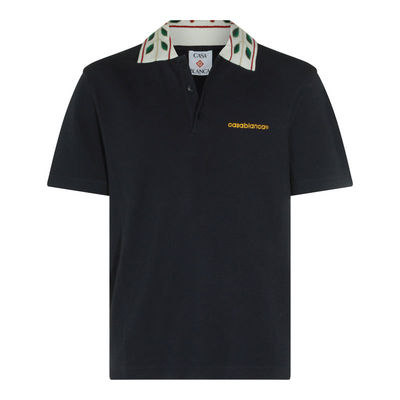 Casablanca 男士 FW26 POLO衫 LAUREL 海军蓝棉质
