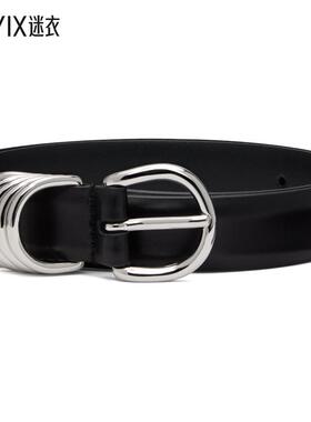 Anderson's 女款黑色 French Leather Ring Keeper 腰带 迷衣时尚