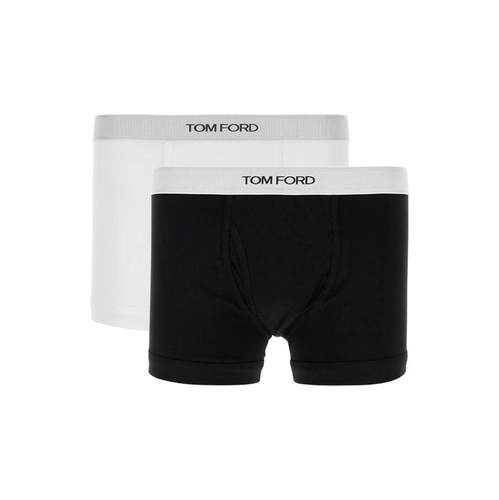 Tom Ford 汤姆·福特 男士 FW26 平角内裤 2件套Logo裤腰棉质