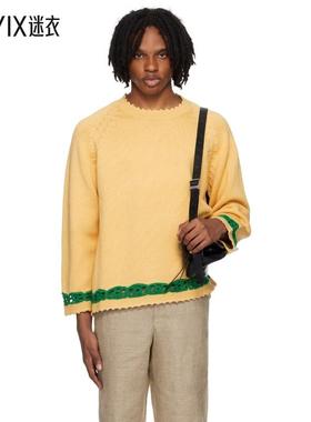 Bode男士 黄色 Daisy Garland 毛衣 迷衣时尚