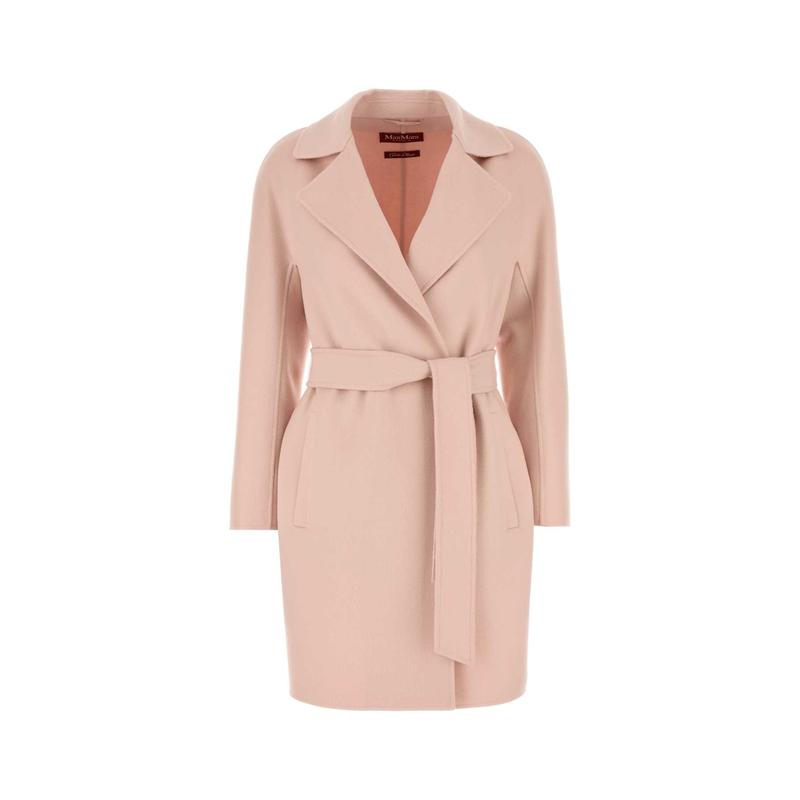 [断码特惠]STUDIO MAX MARA秋冬新品女士羊毛丝绸混纺大衣风衣