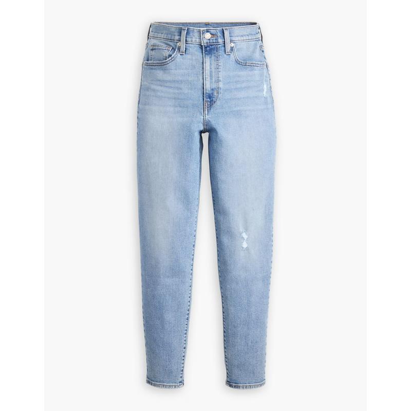 Levi's 女士 牛仔长裤 mom 高腰牛仔裤(浅蓝)