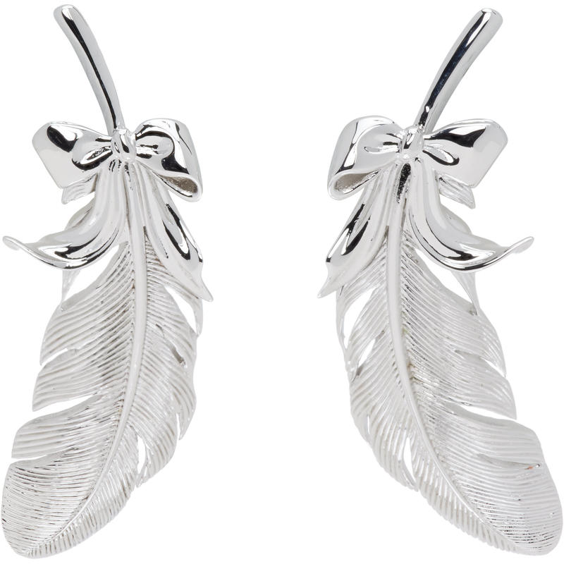 Shushu/Tong 女士 耳环 YVMIN 联名 Bowknot Sharp Feather 耳饰