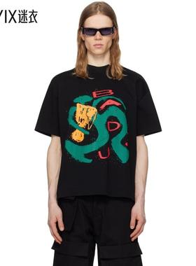 Spencer Badu 男款黑色 Drum Oversized T 恤 迷衣时尚