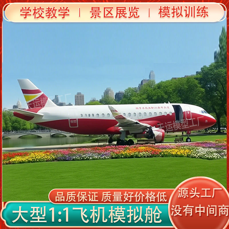 大型客机航模仿真飞机模型摆件航空院校实训舱餐厅逃生演练场景