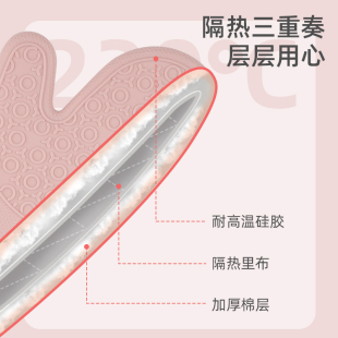 微波炉隔热手套加长加厚耐高温厨房家用防热烤箱烤炉烘焙防烫手套