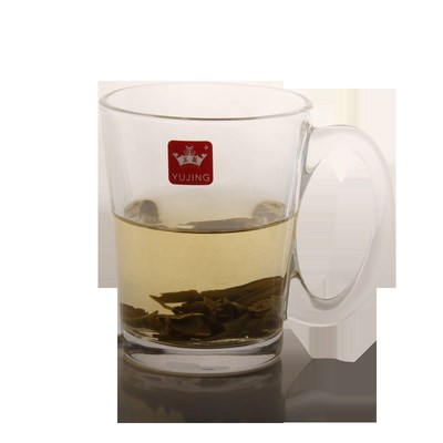 玉晶无铅玻璃杯加厚把杯耐热泡茶杯家用咖啡杯果汁杯啤酒杯子5808