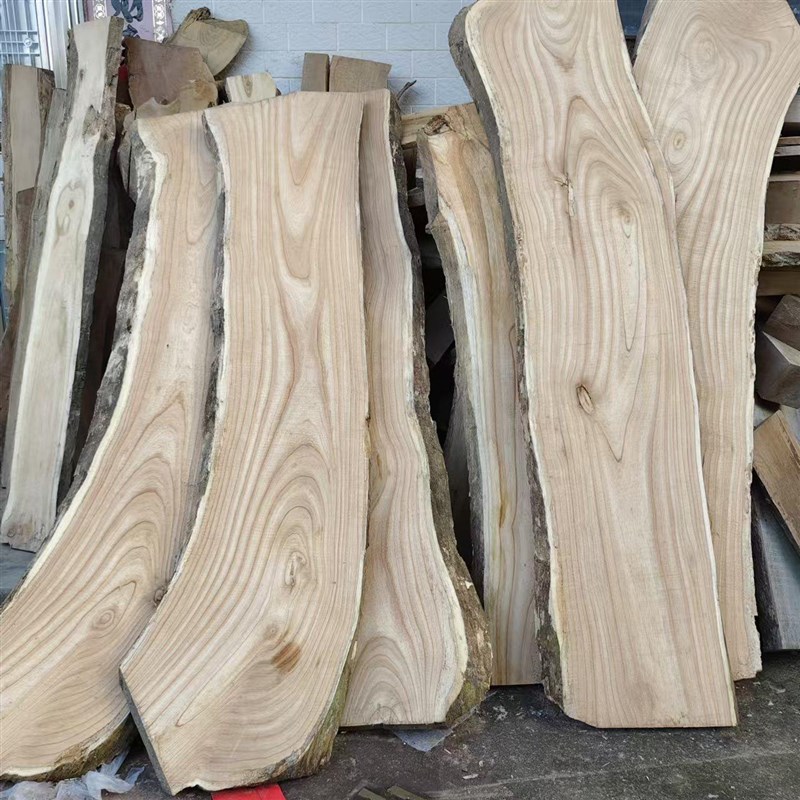 原木整板苦楝木板金秋檀木板自然边实木板家用桌面板大板桌洗漱台