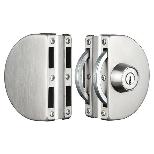 有框无框推拉钢化玻璃门锁免开孔双开办公室店铺门玻璃锁店锁单门