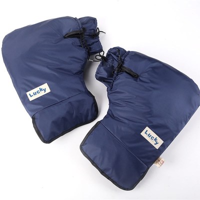 冬季电动车手套保暖踏板车防风防水骑车大小口弯梁摩托车把套男女