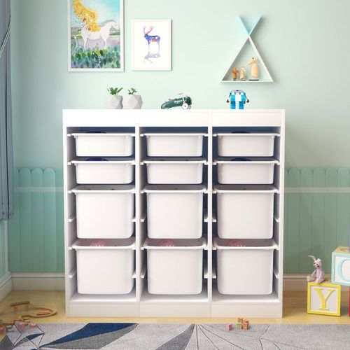 儿童书架玩具收纳架柜电视柜儿童柜实木儿童房舒法特置物架收纳柜