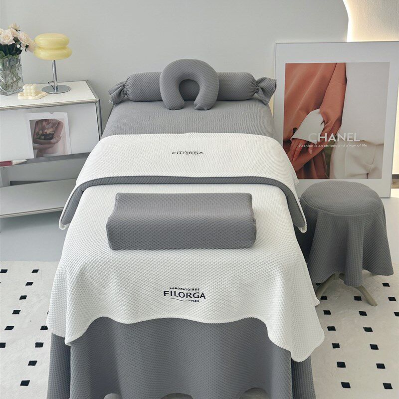 美容院专用床罩四件套高档针织棉四季好用定制logo床单皮肤管理用