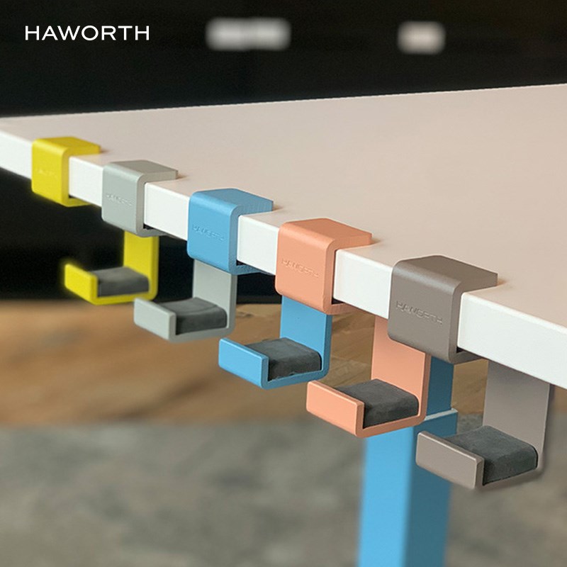 Haworth海沃氏 桌侧挂钩免打孔不伤桌面简约兼容