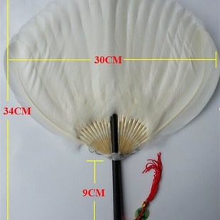 非遗高淳特产鹅毛扇乌木柄孕产妇诸葛孔明高档夏季纳凉手工羽毛扇
