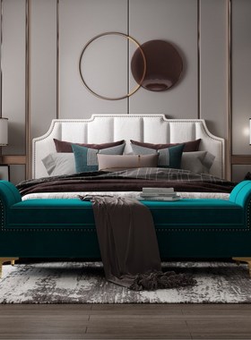 李太家具美式床尾凳客厅沙发脚踏门厅换鞋凳轻奢长凳网红储物收纳