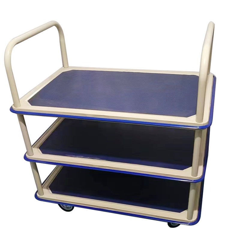 三层平板置物架收纳货架展示多层工具手推车移动二层平板手推车
