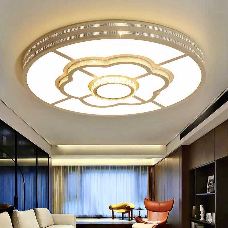 新款轻奢超大客厅主灯 简约圆形大气餐厅大堂办公会议室led吸顶灯