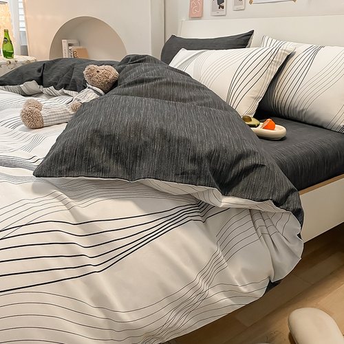 简约纯棉被套单件150mx200x230被罩全棉学生宿舍单人单独被单1.5