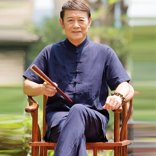 唐装男中老年中国风薄款爷爷夏装套装短袖爸爸夏季老年人夏款衣服