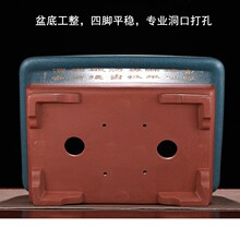紫砂花盆陶瓷中国风黄杨老桩大花盆加深马槽盆景盆加高长方形花盆