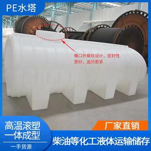 牛筋水塔pe大容量储水罐柴油箱车载10 塑料加厚卧式 20化粪桶8吨30