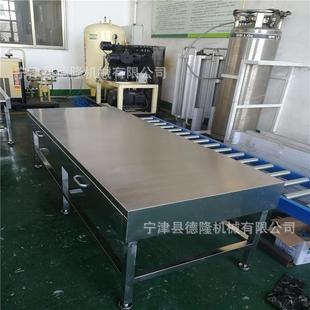 不锈钢工作桌带抽屉工作台无动力滚筒输送机滚轮传送带