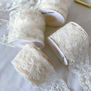 网纱蕾丝布料花边辅料diy手工蝴蝶结发饰L配件衣服裙摆装饰材料包