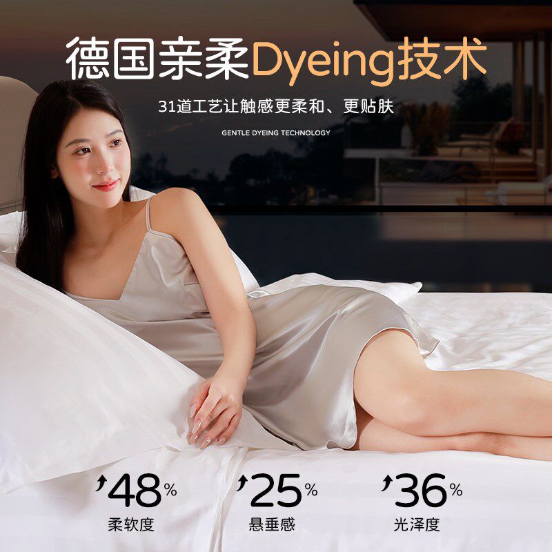 酒店宾馆床上用品三缎纹纯白色四件E套被套床笠大床单民宿旅店公