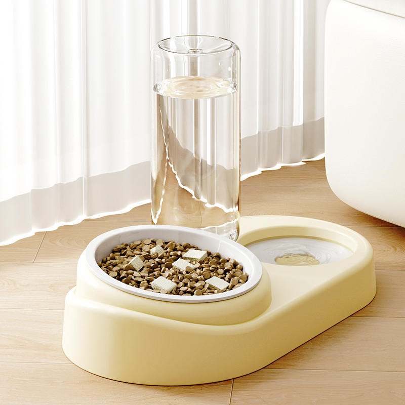 猫食盆猫碗狗盆狗碗狗狗喝t水一体猫咪用品饭盆宠物自动饮水吃饭