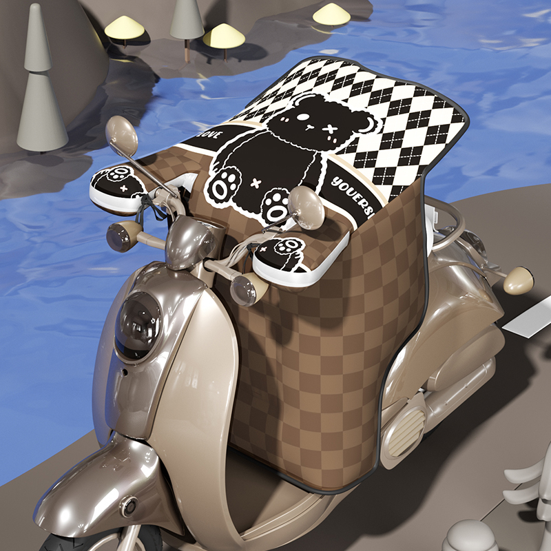 挡风被电动车冬季加绒加厚冬天骑车E保暖神器踏板摩托电车防水防