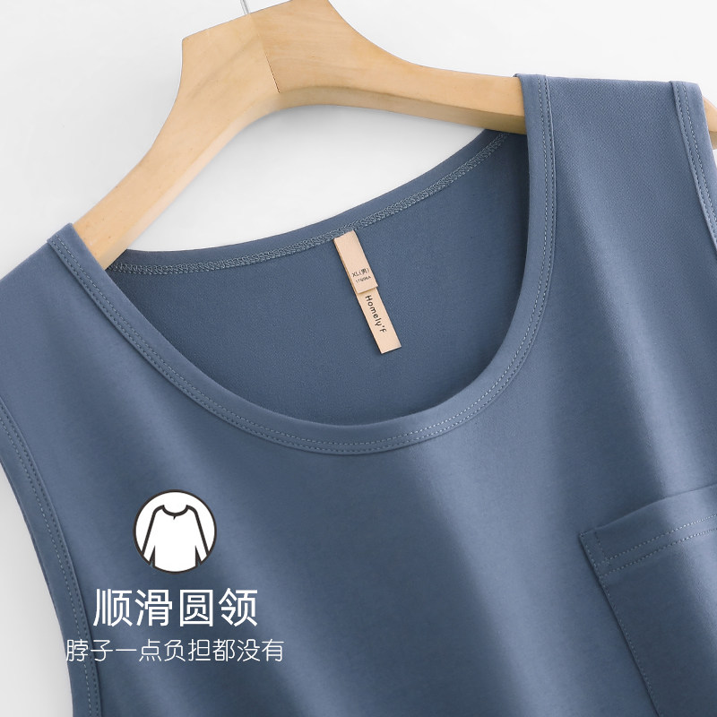 家乐芬睡衣男士夏季纯棉背心无袖短裤家居服男款夏款薄款大码套装