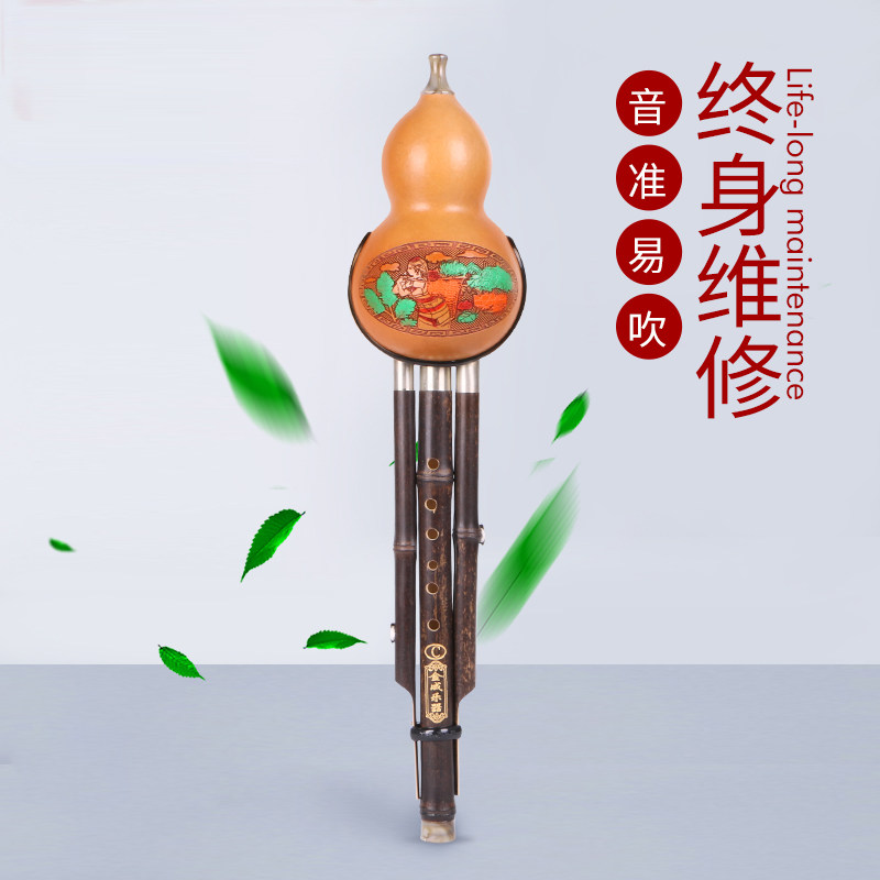 云南葫芦丝乐器专卖 C调降B调A/G/F/D调紫竹初学儿童成人演奏包邮