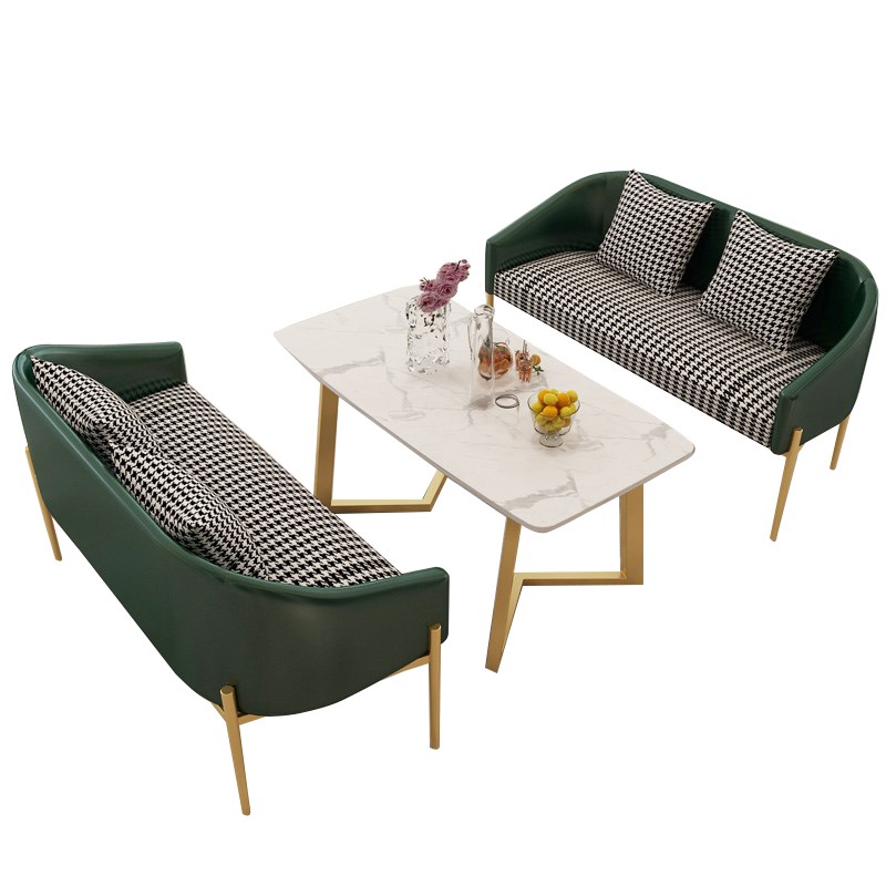 卡座沙发酒吧奶茶店桌椅组合休闲服装店休息区咖啡厅餐桌家用店铺