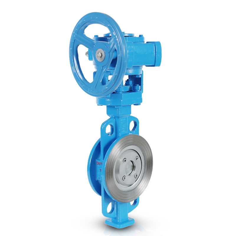 D373H硬密封涡轮对夹蝶阀铸钢不锈钢耐高温耐磨金属密封碟阀DN100