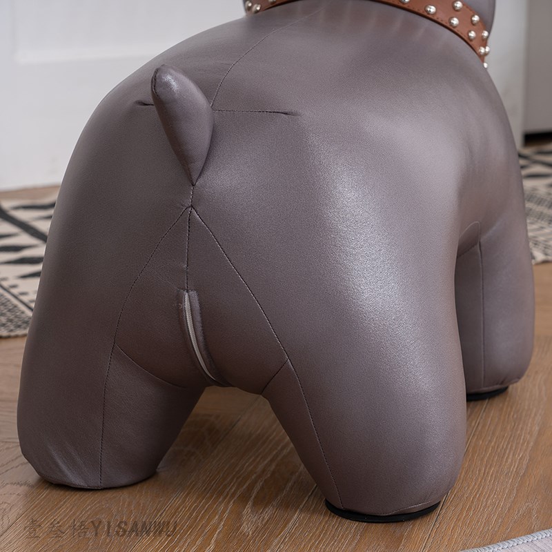 小狗换鞋凳门口狗狗家用法斗坐凳客厅摆件可爱入户网红动物凳子