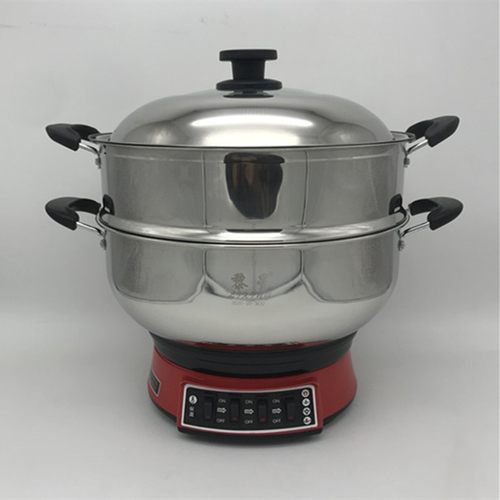 黎星大锅头多功能不锈钢加厚加深电热锅 电蒸锅电涮锅煮面锅28-42