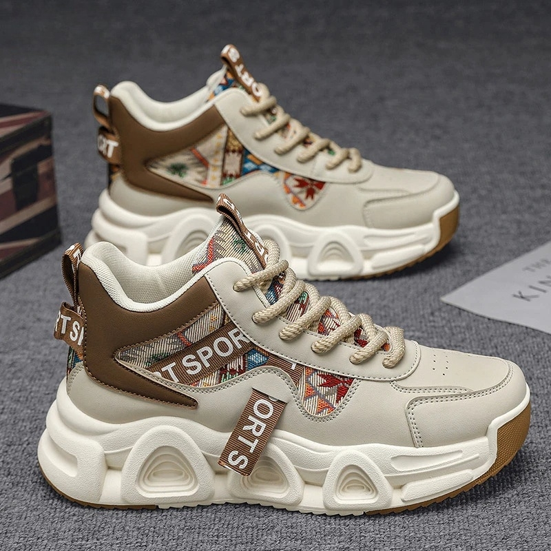 【厂家直销】爆款高帮男鞋休闲百搭男士篮球跑步运动老爹鞋