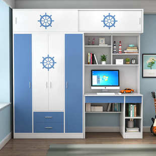 儿童衣柜家用卧室柜子小户型结实耐用小房间衣橱推拉门全实木衣柜