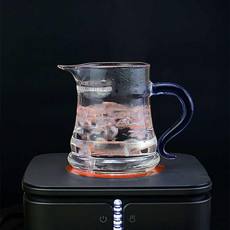 加厚耐热月牙公道杯高硼硅玻璃分茶器杯漏一体简约滤泡绿茶杯纯色