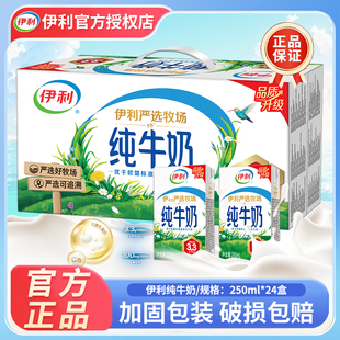 3月新包装伊利纯牛奶250ml装整箱批发整箱牛奶送礼儿童学生早餐