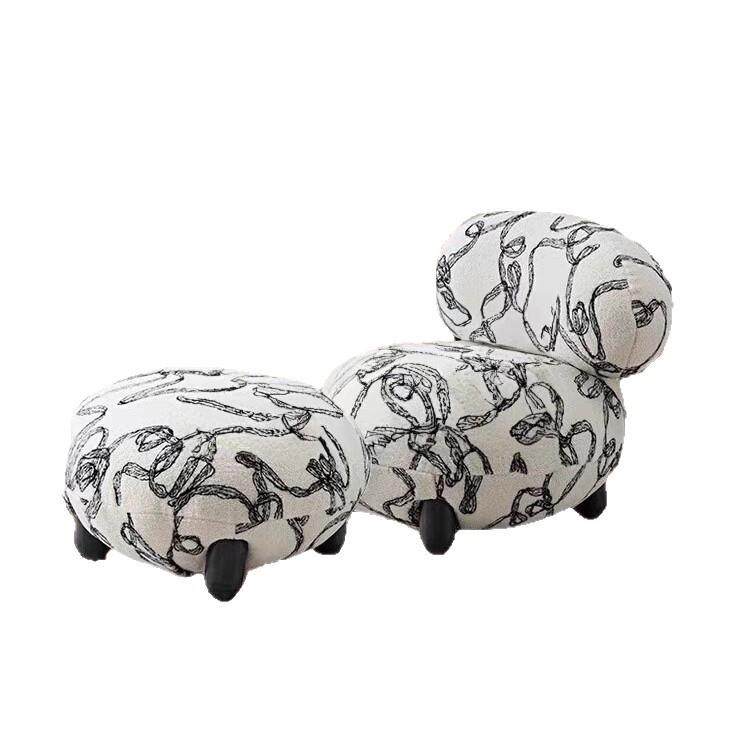 法式奶油风布艺懒人沙发阳台单人沙发简约休闲椅沙发椅脚蹬组合,机械设备,其他机械设备,淘宝优惠券,粉丝福利购,淘宝优惠卷