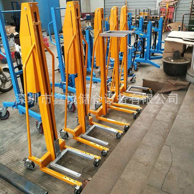 120/150kg迷你型工位车 轻型手摇堆高车 手摇升高车