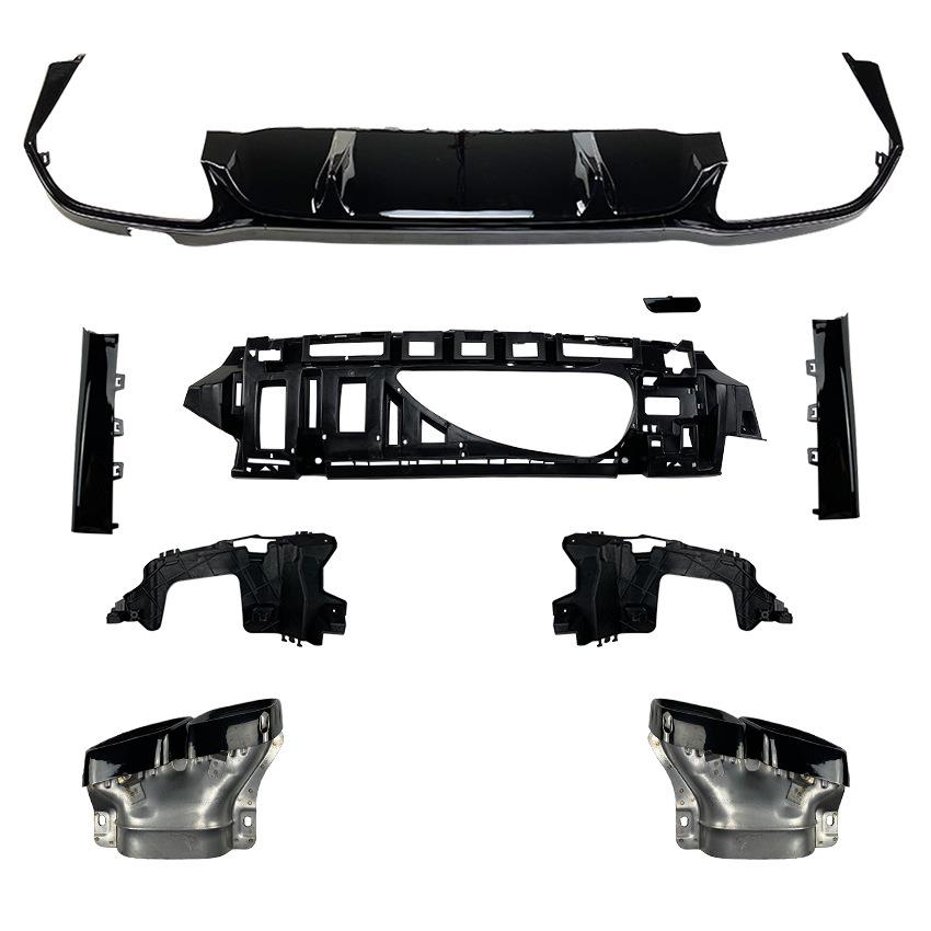 适用奔驰E级W2132021+E260E63SAMG包围尾唇尾喉后唇扰流改装