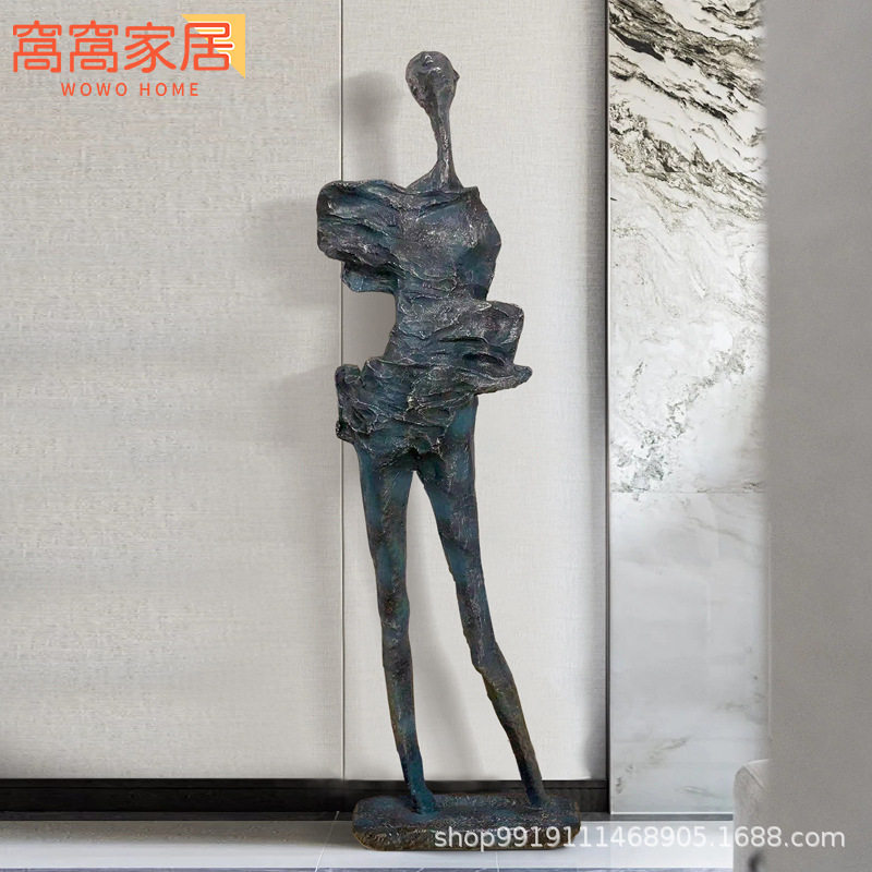 现代抽象艺术雕塑落地大摆件家居饰品人物创意装饰办公室软装摆设